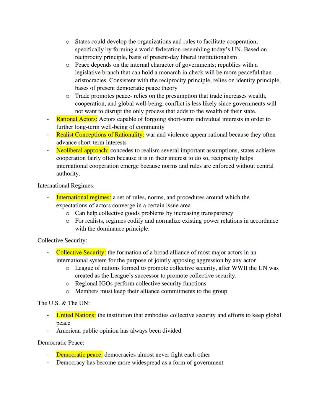# International Relations Mid Term 1 Review:
Chapter One: The Globalization of International Relations

- International relations: concerns 