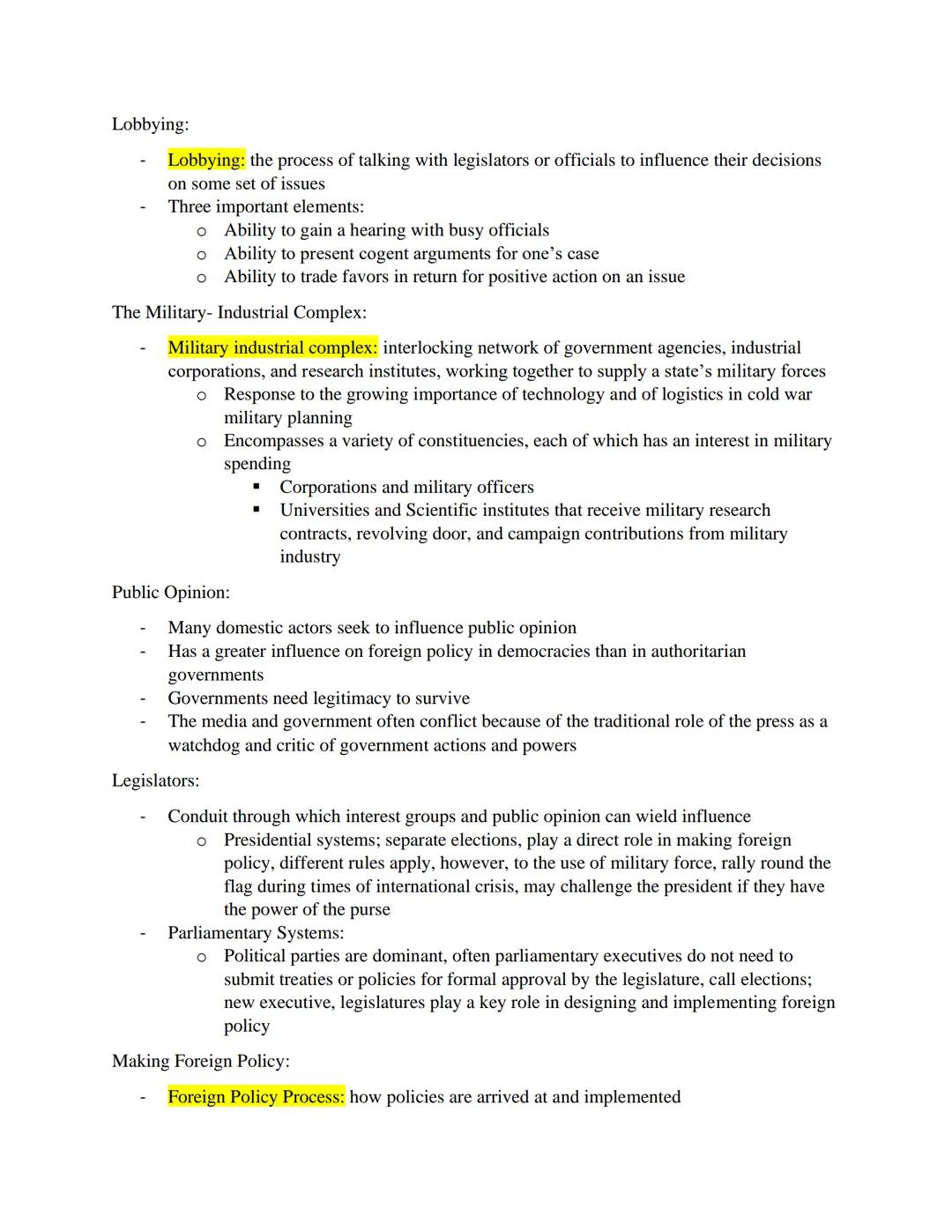 # International Relations Mid Term 1 Review:
Chapter One: The Globalization of International Relations

- International relations: concerns 