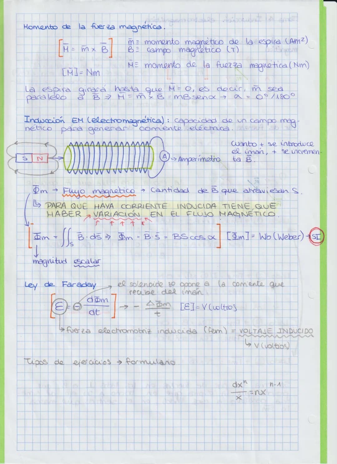 T3 comente eléctrica crea B (Ley de Ampère)
T4 Inducción La variación de & crea comente eléctrica inducida
TEMA 4. INDUCCIÓN ELECTROMAGNÉTIC