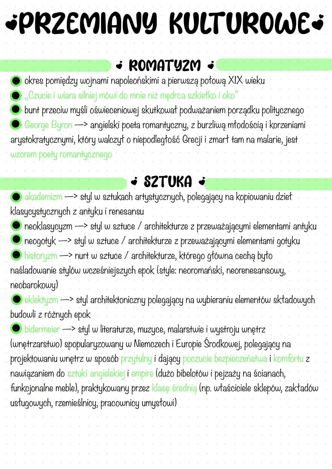 # PRZEMIANY KULTUROWE

ROMATYZM

*   okres pomiędzy wojnami napoleońskimi a pierwszą połową XIX wieku
*   „Czucie i wiara silniej mówi do mn