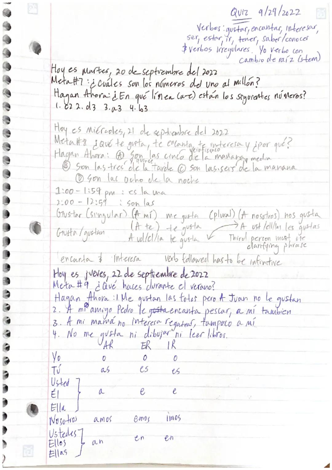 Hoy es miércoles 14 de septiembre dal 2022

Meta #3: ¿cómo usamos las palabras afirmativas y negativas.
en español?

Tarea #3:

1.  No quier