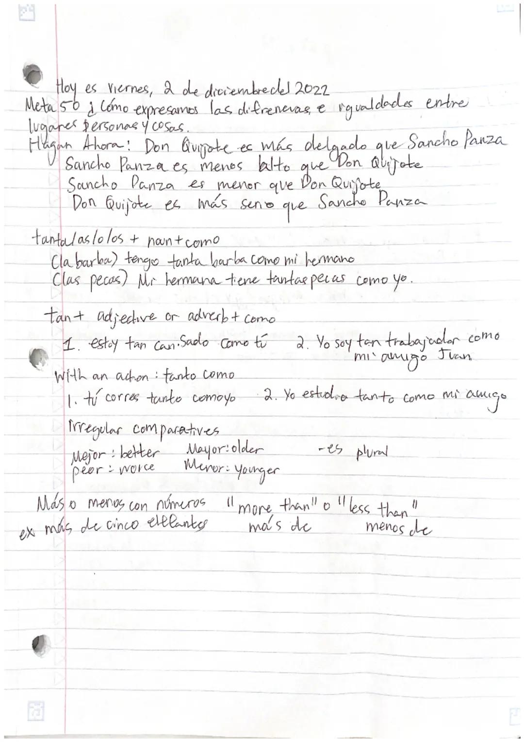 Hoy es miércoles 14 de septiembre dal 2022

Meta #3: ¿cómo usamos las palabras afirmativas y negativas.
en español?

Tarea #3:

1.  No quier