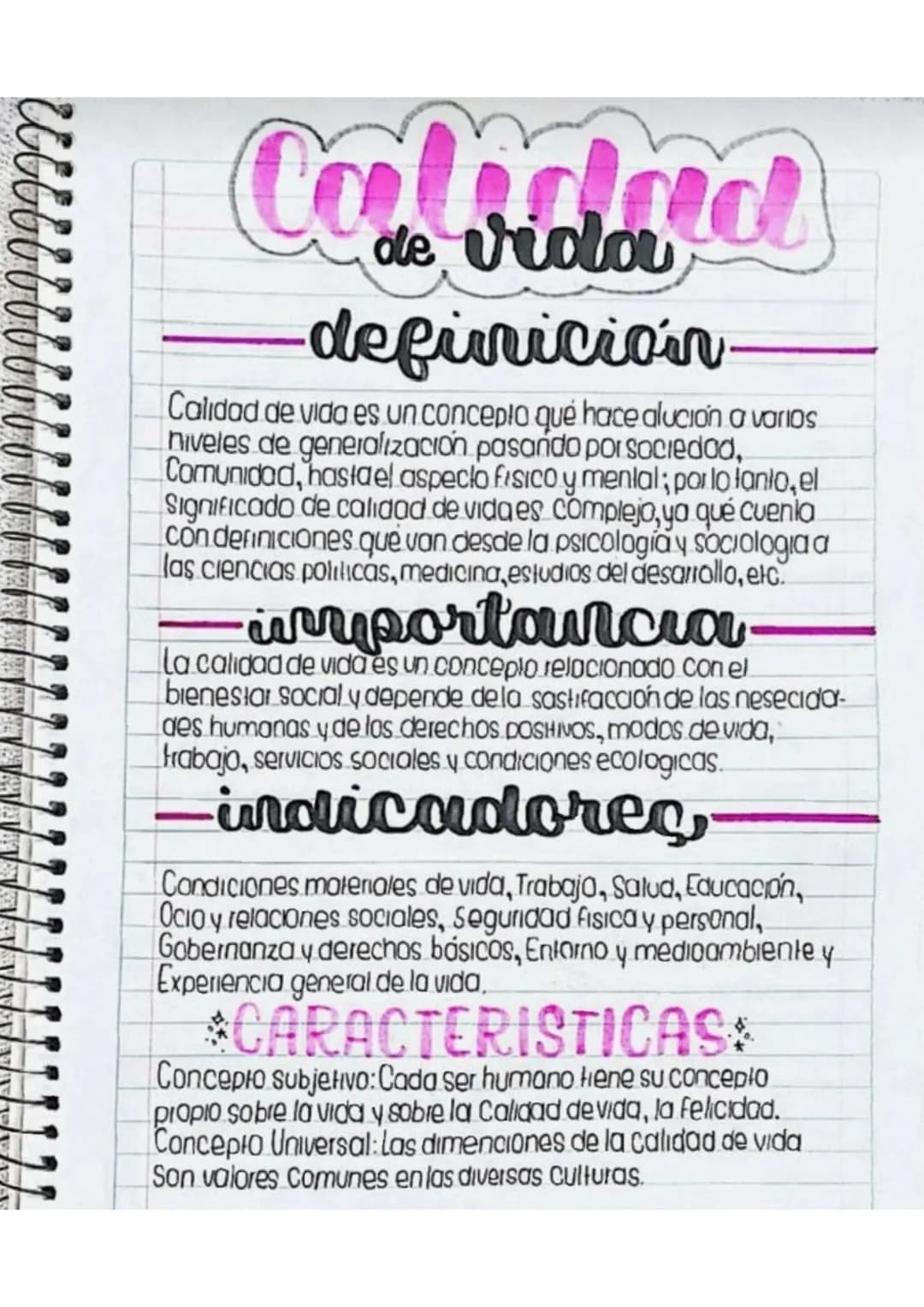 # Calidad
de vida

- definicion

Calidad de vida es un concepta qué hace alución a varias
niveles de generalización pasando por sociedad,
Co