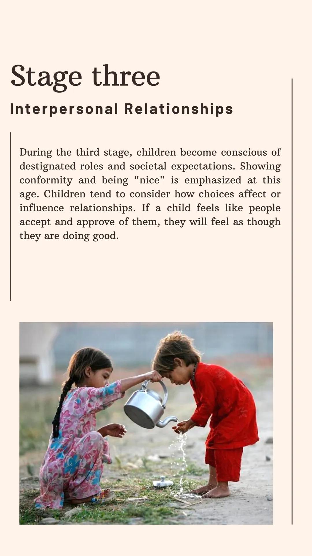 # Lawrence Kohlberg's
Stages of Moral
Development PreConventional
Level # Stage one

## Obedience & Punishment

During the first stage, chil