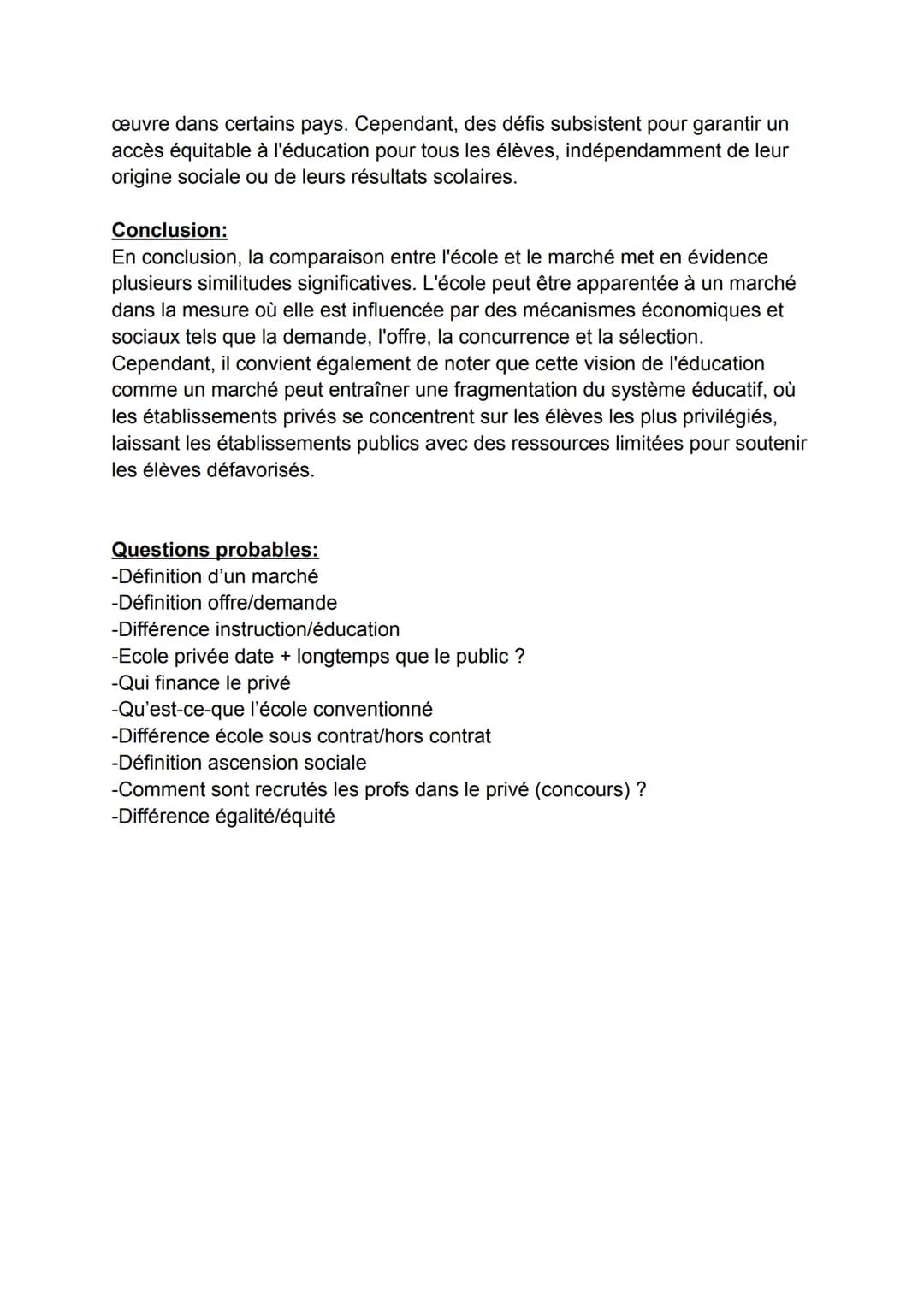 -Grand Oral-
SES

En quoi l'école peut-elle être apparentée à un marché ?

Introduction:
La question de la marchandisation de l'éducation es