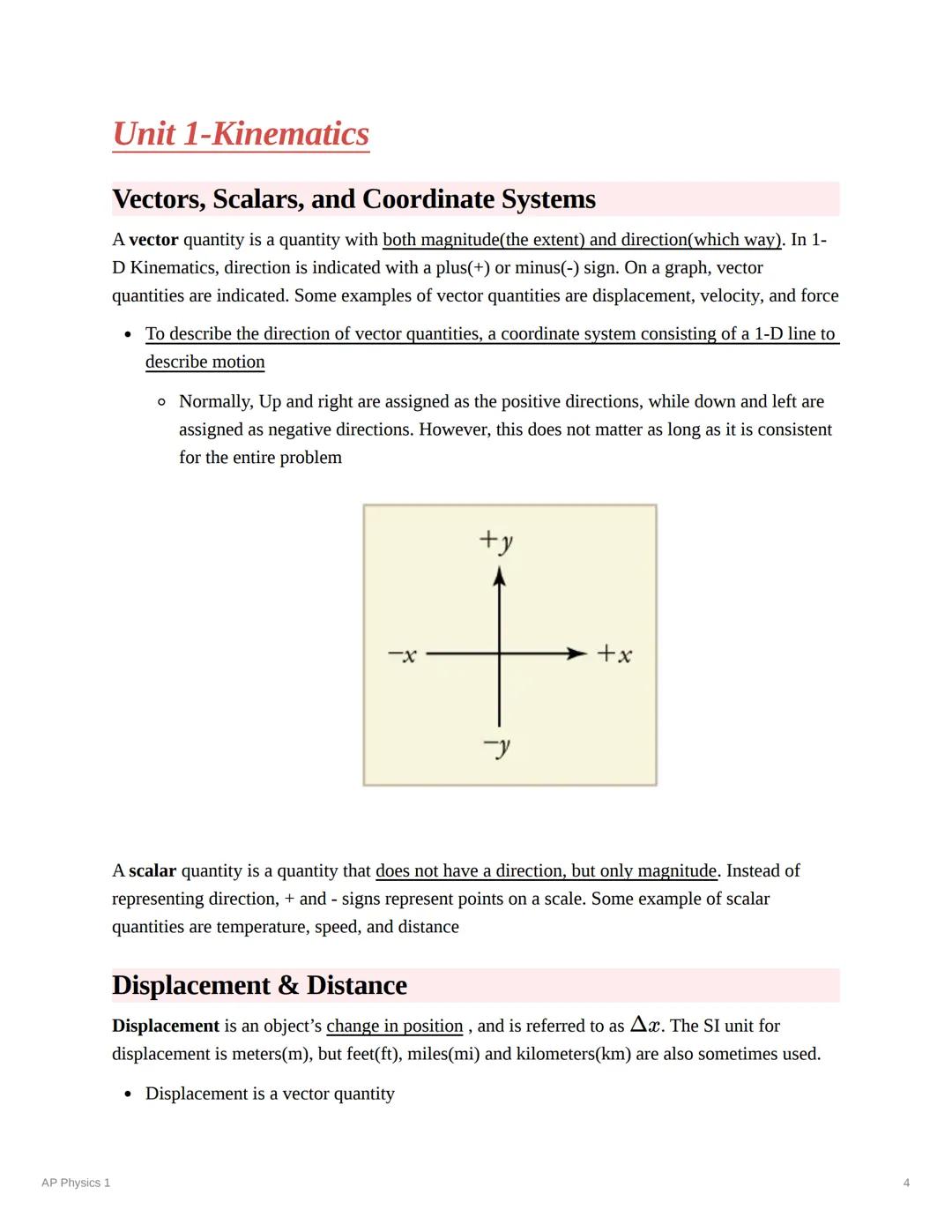 
<h2 id="vectorsscalarsandcoordinatesystems">Vectors, Scalars, and Coordinate Systems</h2>
<p>A vector quantity consists of both magnitude a