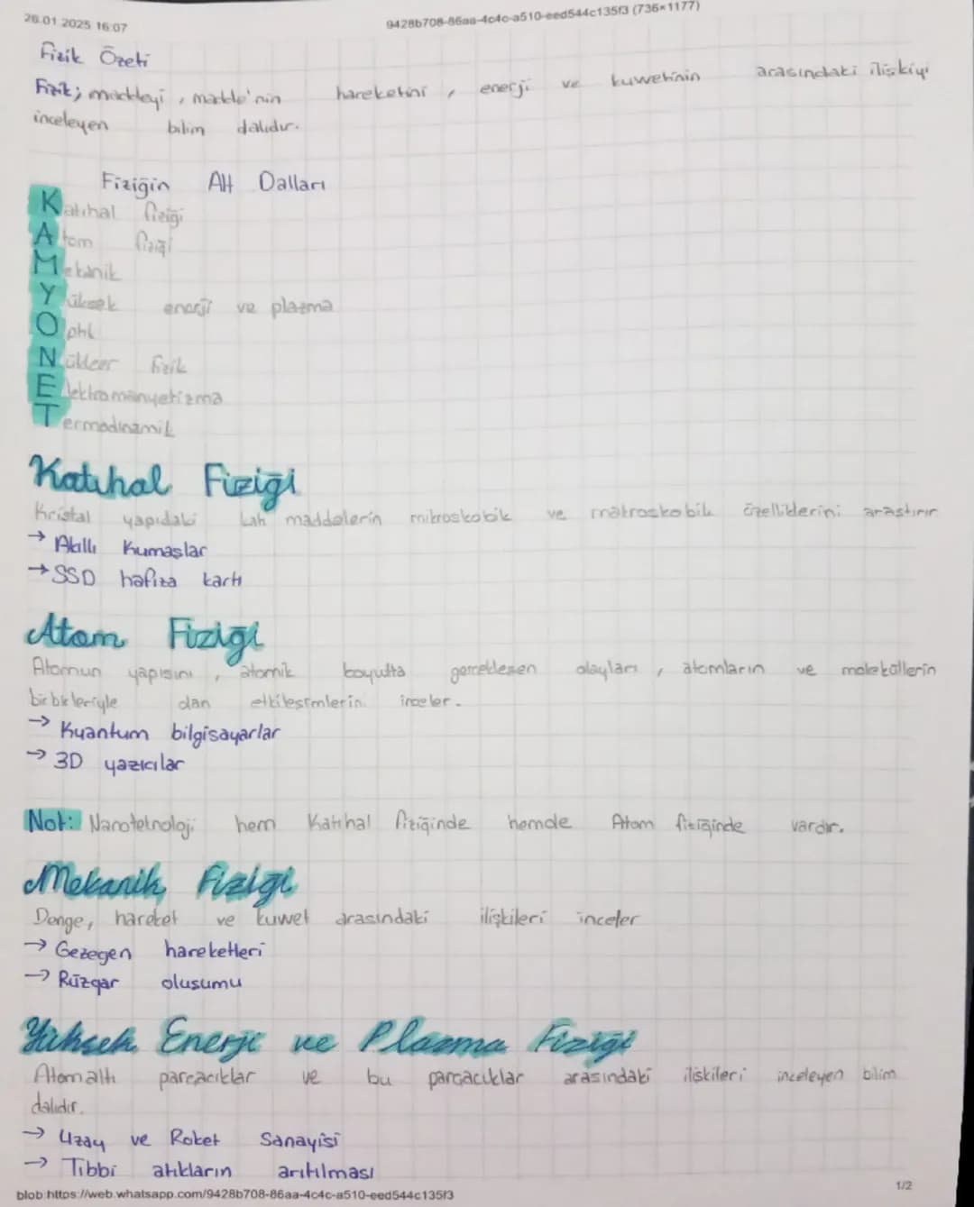 26.01.2025 16:07

Fizik Özeti

Fizik; mackleyi, markle' nin hareketini , enerji ve kuwehinin arasındaki ilişkiyi
inceleyen bilim dalıdır.

F