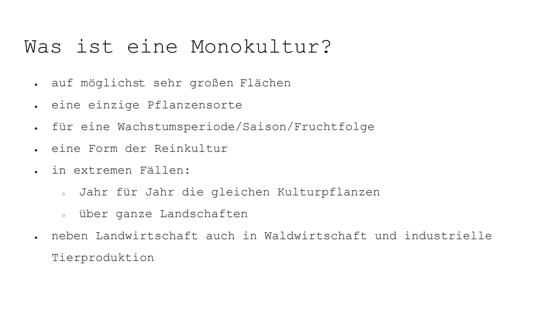 Monokulturen und
Schädlingsbekämpfung # Paläodithikum (Altsteinzeit)
ca. 2.6 Mio. - 10000 v. Chr

Störungen des ökologischen Gleichgewichts
