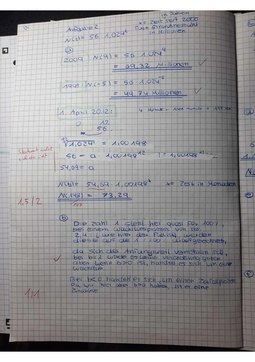 Mathematik
Q1 GK
Klausur 2
04.05.21
Name:
Punkte: 28/38
Note: 15
57.21
Rechenwege sauber aufschreiben und Endergebnisse unterstreichen.
Jede