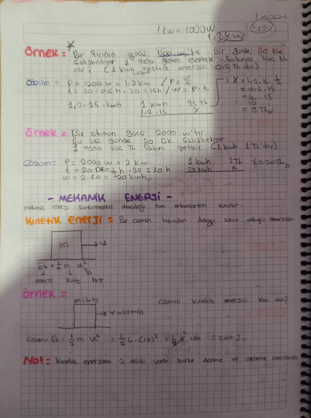 M=4kg

dmek

B

→F=SON

Örnek:

8m

a) f'in yoptige s
W-fx 50.8 = 400

b) sartunme kurretinin yaptıyı is

015.4.10

20-8=160

net is kas dur