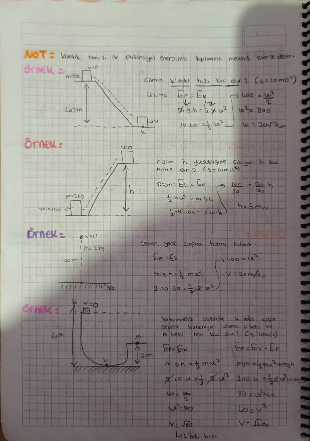 M=4kg

dmek

B

→F=SON

Örnek:

8m

a) f'in yoptige s
W-fx 50.8 = 400

b) sartunme kurretinin yaptıyı is

015.4.10

20-8=160

net is kas dur