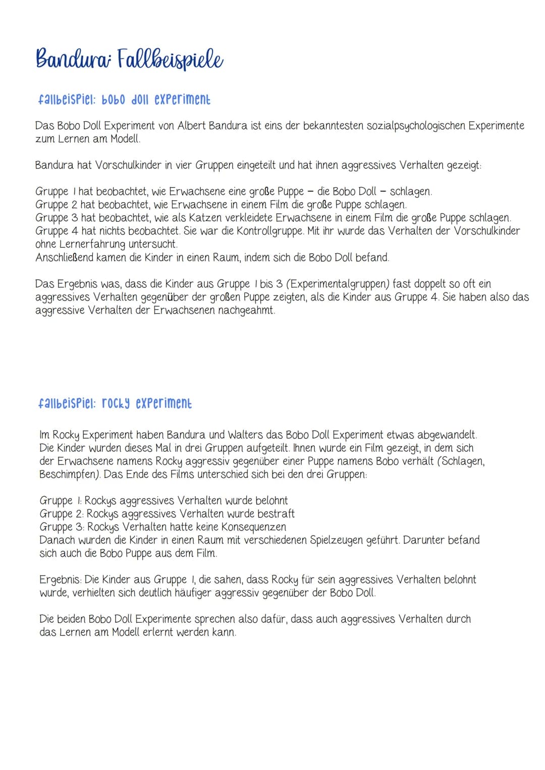# Lernen am Modell

beim lernen am modell nimmt sich eine Person eine
andere Person zum Vorbild und ahmt ihr verhalten nach.

Das Lernen am 