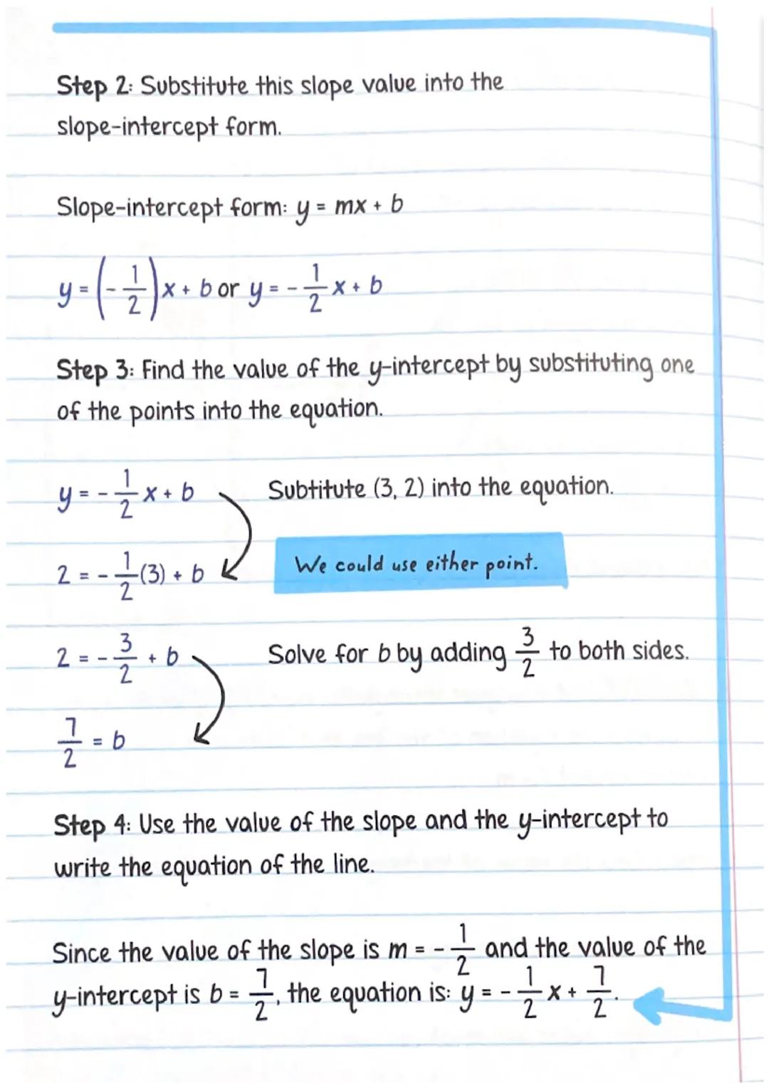 # SLOPE-INTERCEPT

# FORM

# x- AND y-INTERCEPTS

An INTERCEPT is a point where a graph crosses either the
x-axis or the y-axis.

The y-inte
