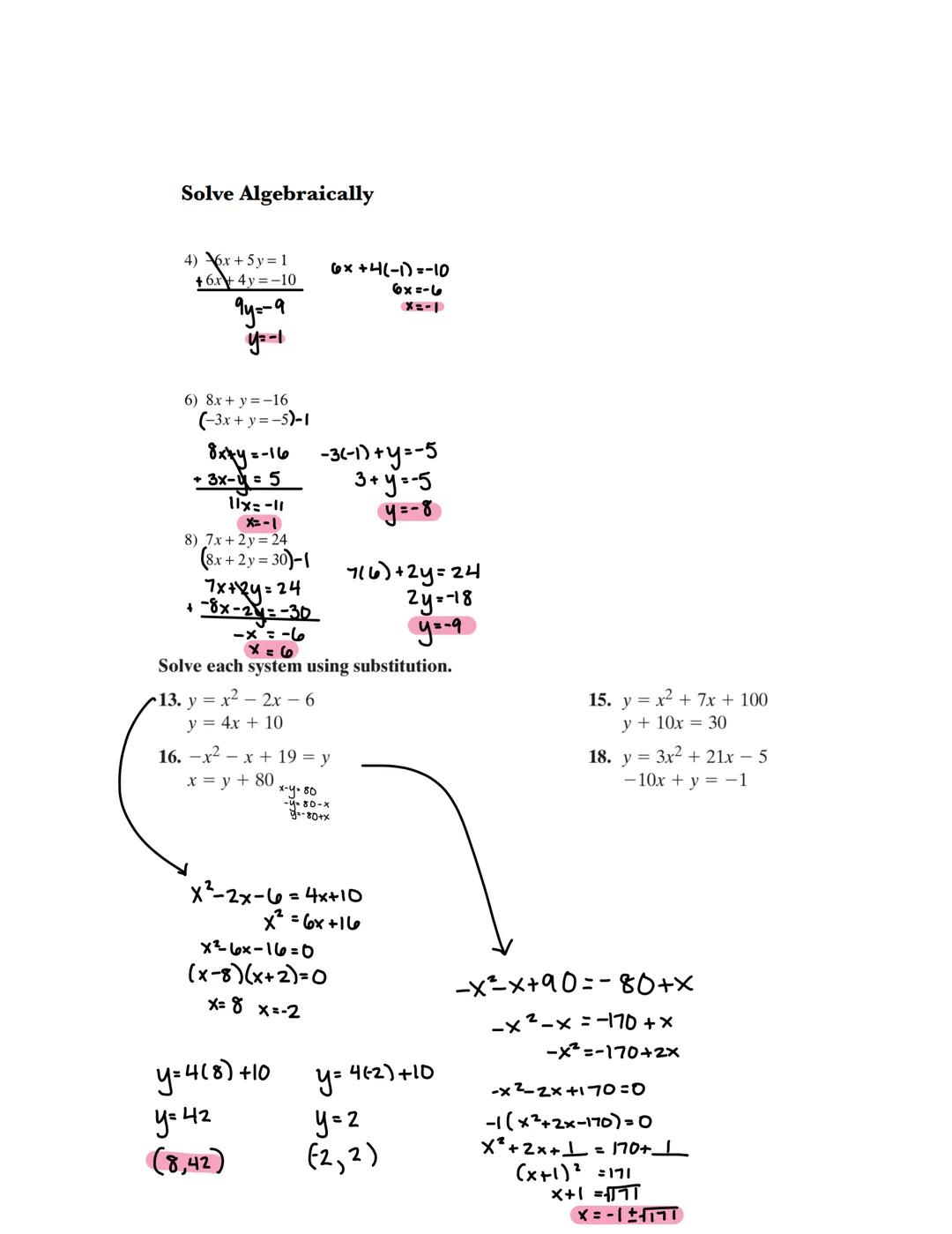 Name: Layla Guthrie

Systems of Equations Worksheet

1. The functions f(x) and g(x) are graphed on the set
of axes below.

For which value o