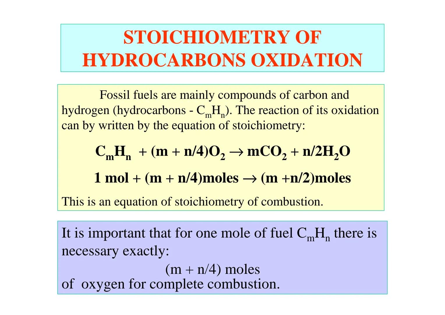 # STOICHIOMETRY OF
# COMBUSTION # FUNDAMENTALS: moles and
kilomoles

Atomic unit mass: 1/12 ₁₂⁶C ~ 1.66 10⁻²⁷ kg

Atoms and molecules mass i