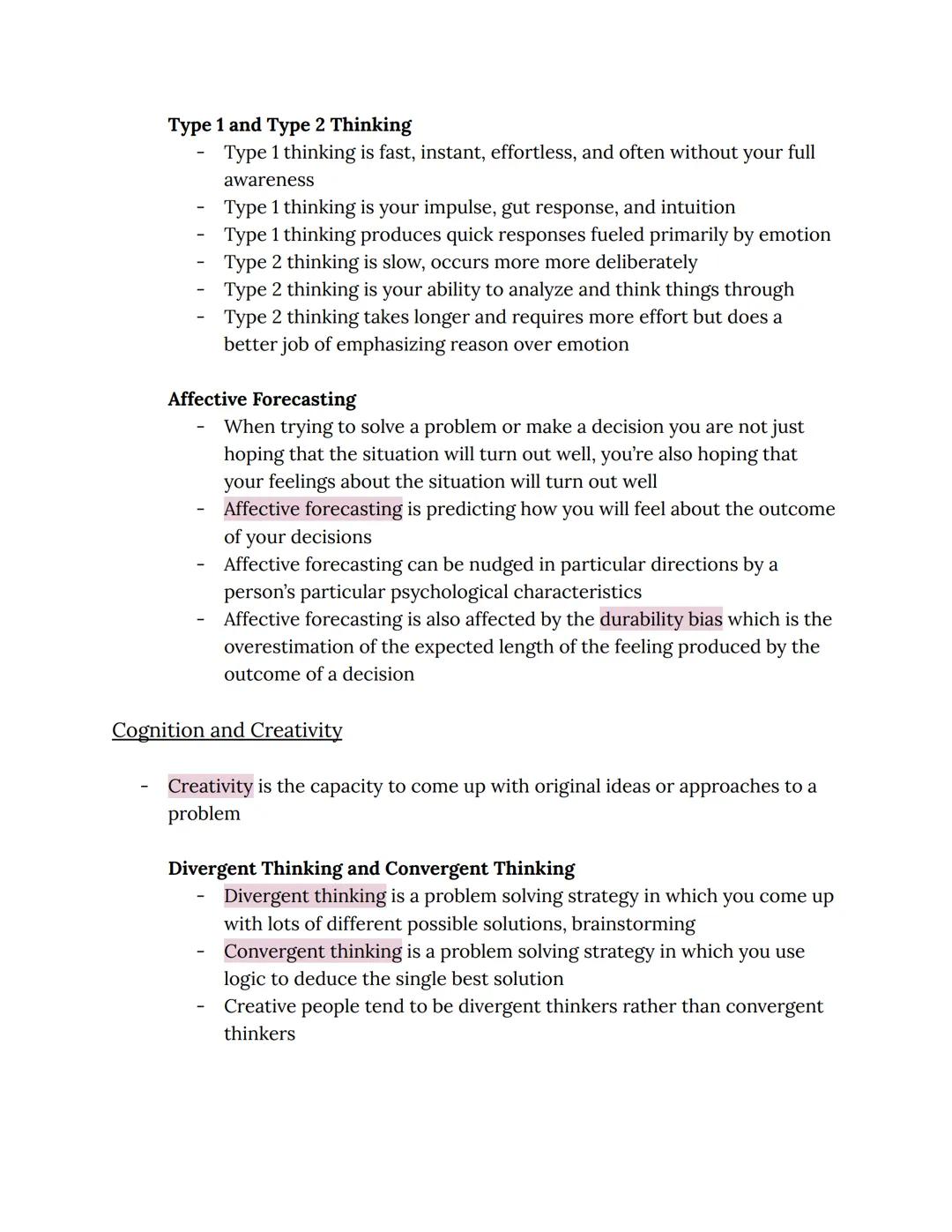 # Chapter 7: Cognition, Thinking, Language, and Intelligence

Thinking

- Any discussion of thinking has to start with an explanation of the