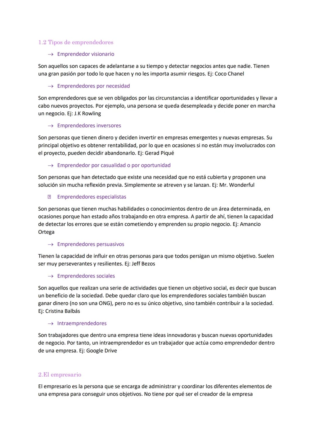 # Tema 1: el emprendedor y la innovacion

1. El emprendedor

Un emprendedor es una persona que tiene la capacidad de identificar una oportun