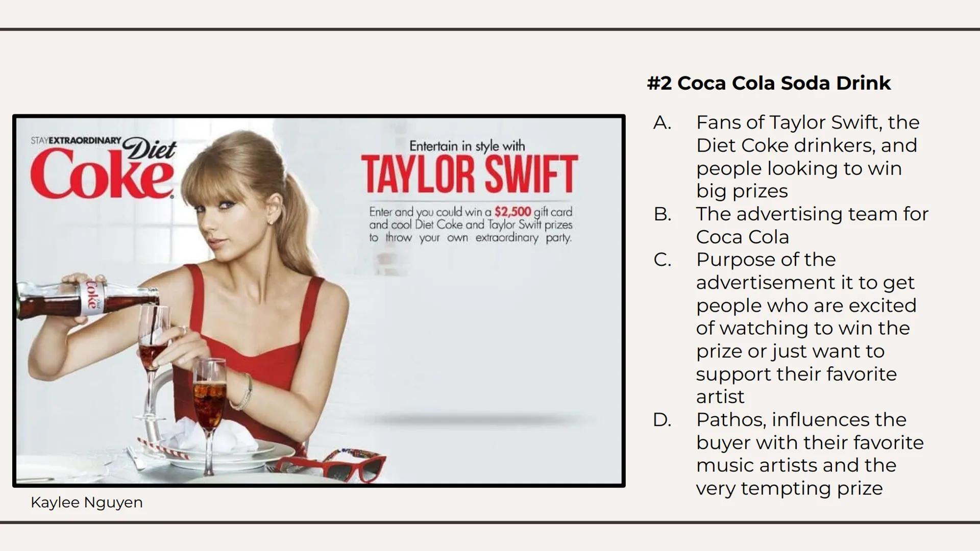 Ethos, Pathos,
Logos Ads. #1: L'Oreal Lipstick
A. men all around the world along with
the women who feel like they have no
voice trying to g