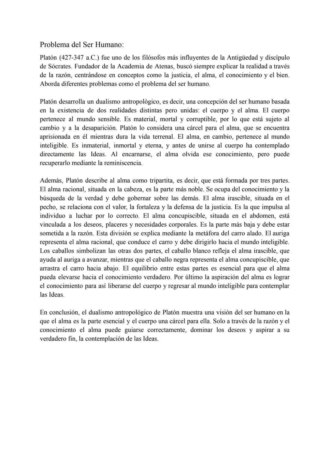 # Problema Realidad y Conocimiento:

Platón (427-347 a.C.) fue uno de los filósofos más influyentes de la Antigüedad y discípulo
de Sócrates