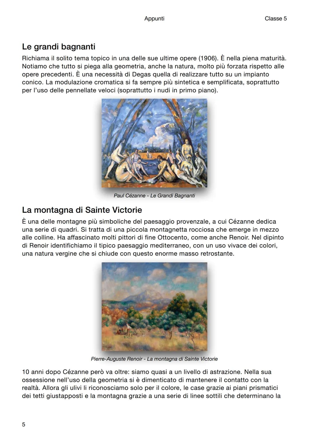 Appunti
Classe 5

# Storia dell'arte

# Paul Cézanne

## Introduzione

Paul Cézanne viene annoverato tra i neoimpressionisti perché vuole da