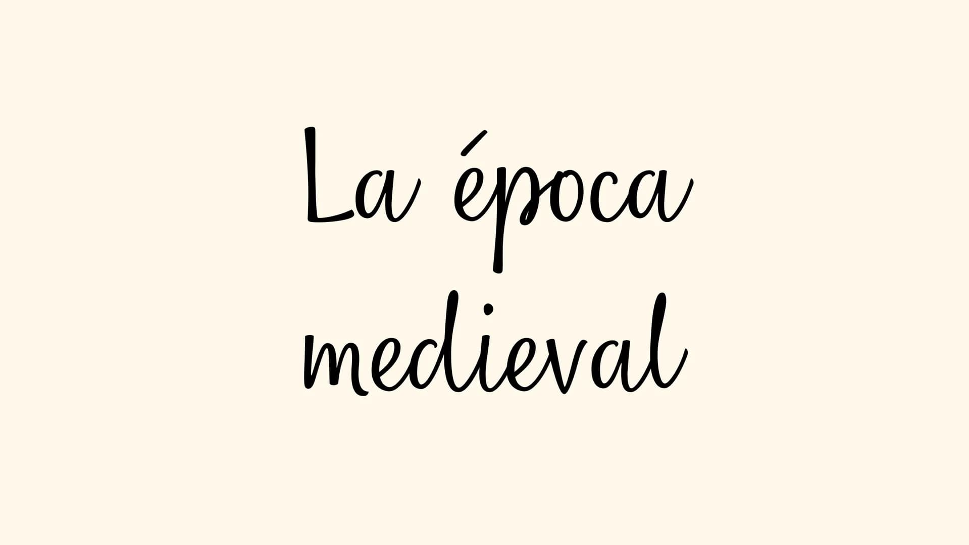 # La época medieval ## ¿QUE ES?

La Edad Media o Medievo es el período
histórico de la civilización occidental
comprendido entre el siglo V 