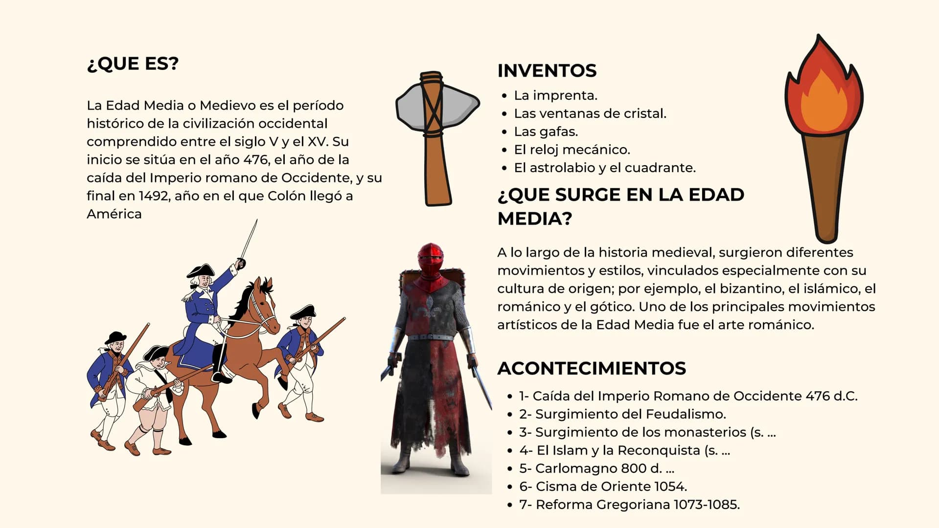 # La época medieval ## ¿QUE ES?

La Edad Media o Medievo es el período
histórico de la civilización occidental
comprendido entre el siglo V 