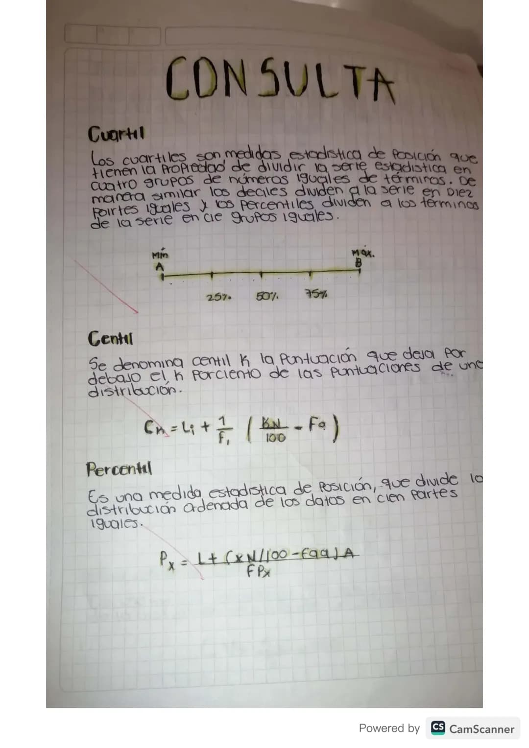 # CONSULTA

Cuartel

Los cuartiles son medidas estadistica de posición que
tienen la propiedad de dividir la serie estadistica en
cuatro gru