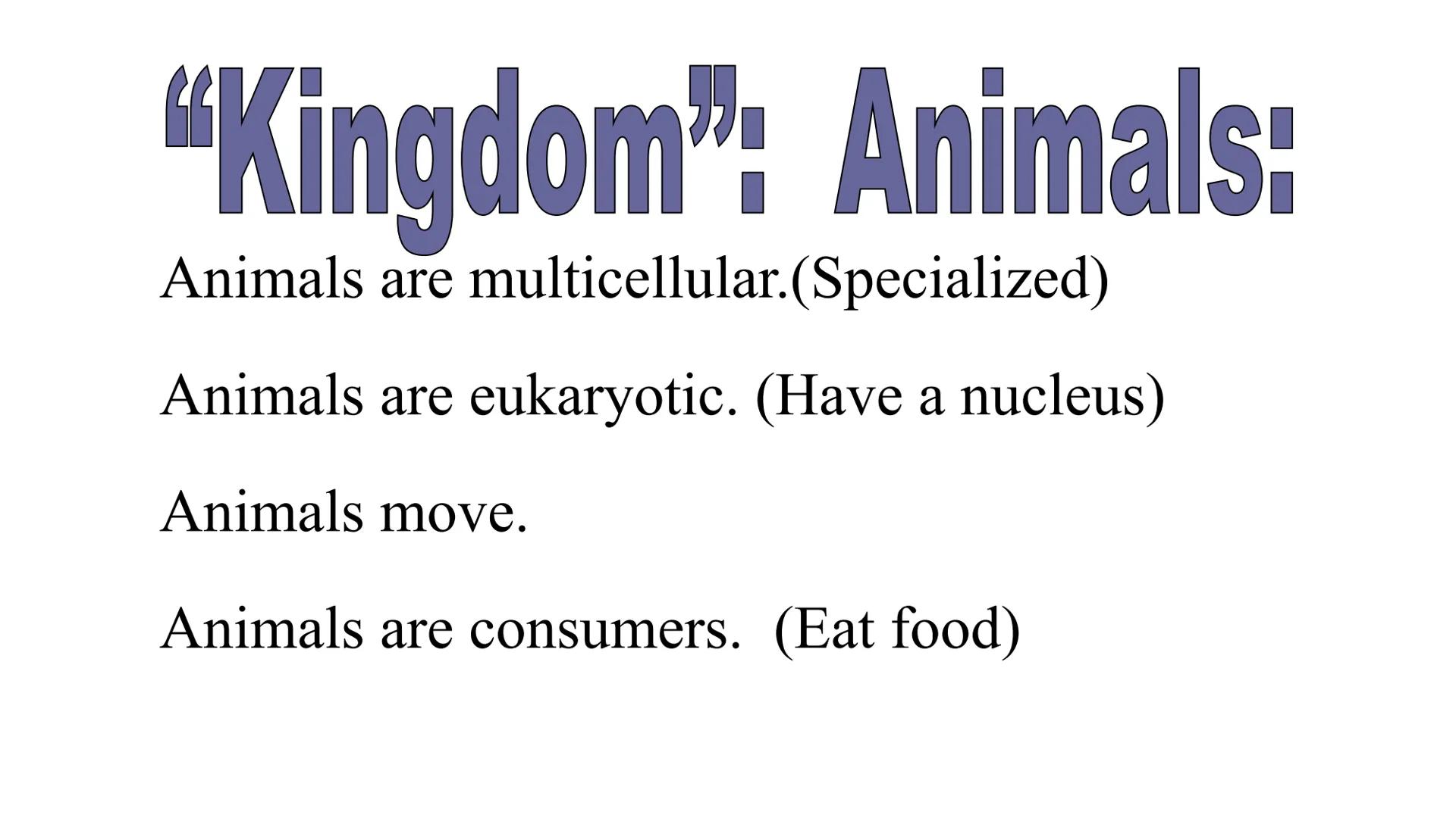 # Animals Chapter 1

Be sure to click on the video links as you go through the slides... # Review:

Remember cells often combine together. #