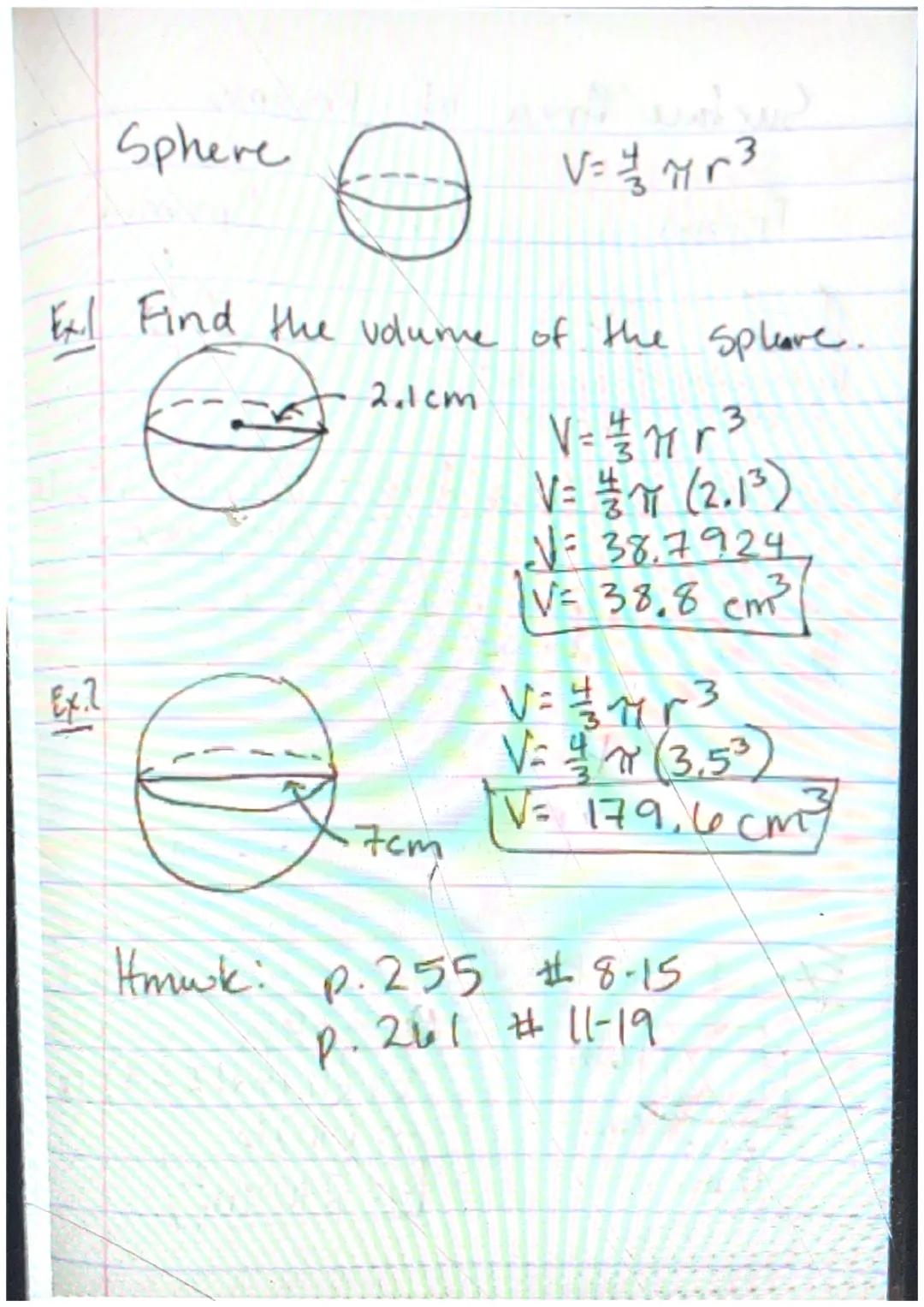 Volume of Cylinders.
V= Bh
✓ height
area of the base (Circle) A=74m²
V= r²h
Exil Find the volume of the cylinder.
10 in
3 in
Fx.l
6.4cm
Varz