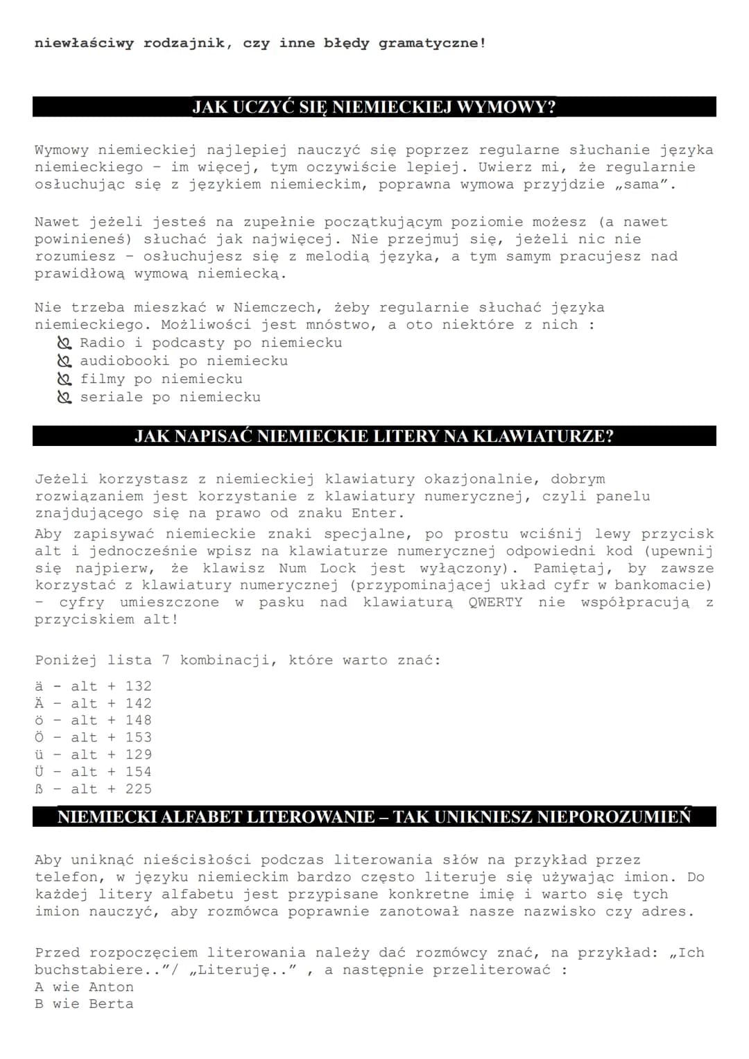 # ALFABET NIEMIECKI I WYMOWA

Spis treści

1. Alfabet niemiecki ile ma liter?
2. Alfabet niemiecki - wymowa
2.1 wymowa długie i krótkie samo
