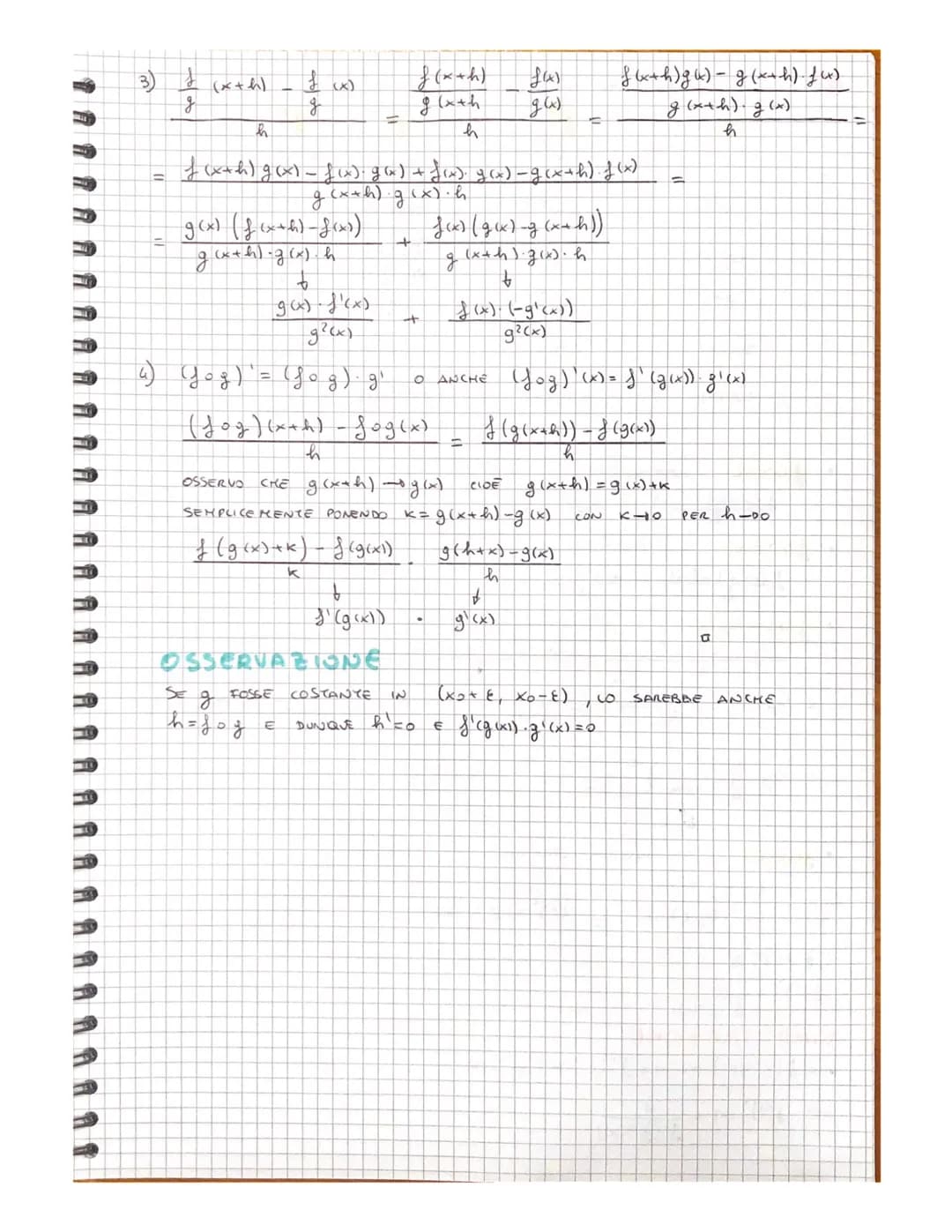 # LA DERIVATA

DEFINIZIONE
SIA J: [a,b]-R , SIA XE [2.6]
DIRO CHE & E DERIVABILE IN X SE ESISTE FINITO $lim_{h \to 0} \frac{f (xo+h)- (xo)}{