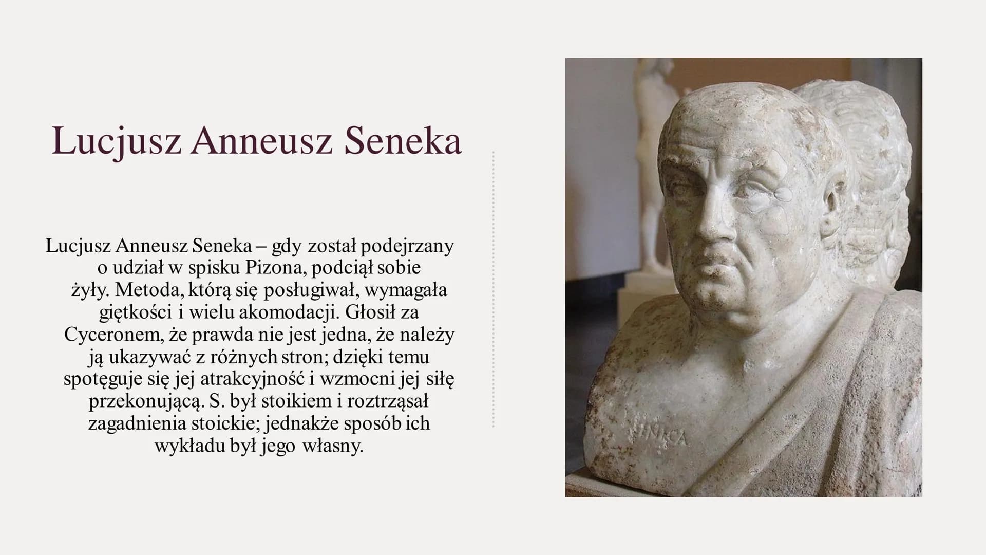 STOICYZM # Stoicyzm

Stoicyzm - kierunek filozoficzny zakładający, że cnota pojmowana jako życie zgodnie
z zasadami rozumu i umiejętność god