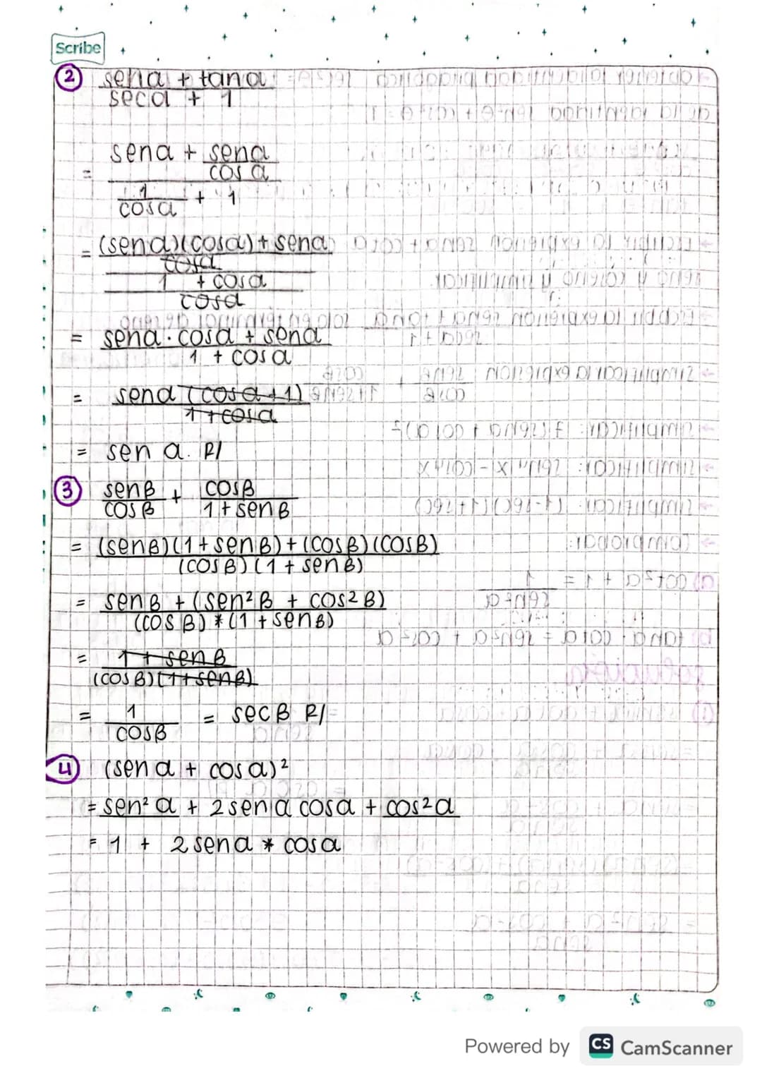 Scribe
Jul10 27/2021
identidad
Es una igualdad entre 2 expresiones que contienen una o mas
variables y que es válida para todo valor de la v
