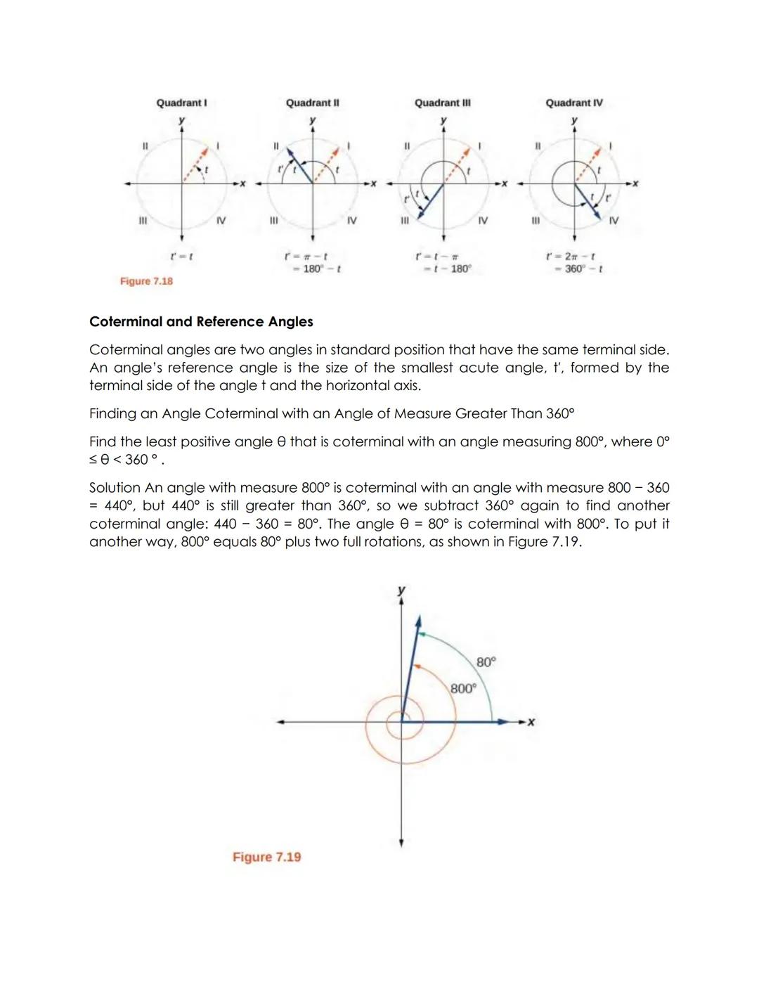 # Finding Coterminal Angles

Converting between degrees and radians can make working with angles easier in some
applications. For other appl
