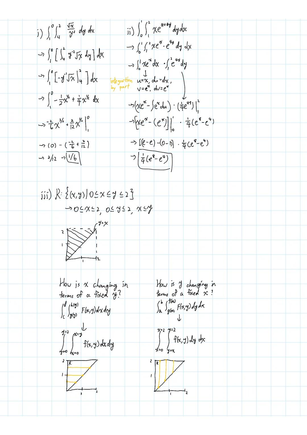 # Double Integrals over Rectangular Regions
Tuesday, February 14, 2023 11:46 AM

a
rec. (1, 2)
d
$\triangle$y
C
m(# of x part) = 3
n(# of y 