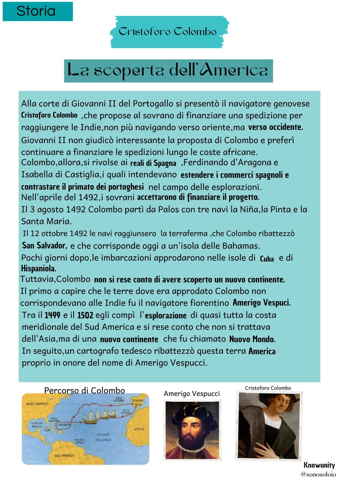 # Storia

# Cristoforo Colombo

# La scoperta dell'America

Alla corte di Giovanni II del Portogallo si presentò il navigatore genovese
Cris