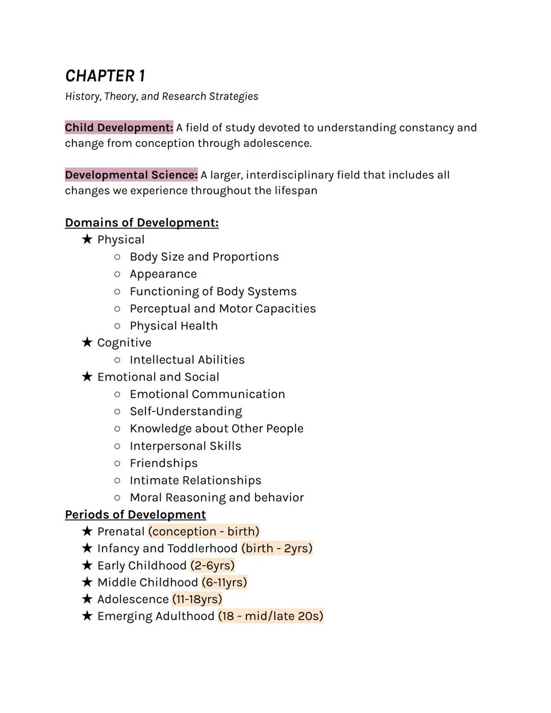 # CHAPTER 1
History, Theory, and Research Strategies

Child Development: A field of study devoted to understanding constancy and
change from