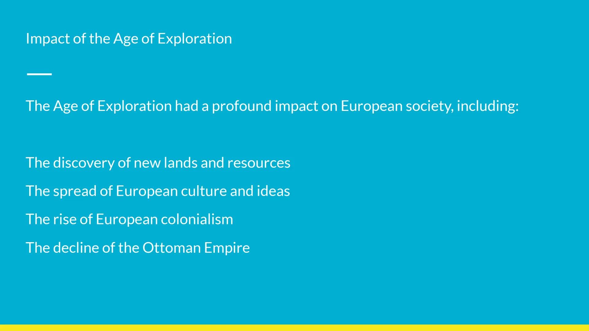 # The Age of Exploration

Intro Age of Exploration

The Age of Exploration was a period of European history from the 15th to the 17th
centur