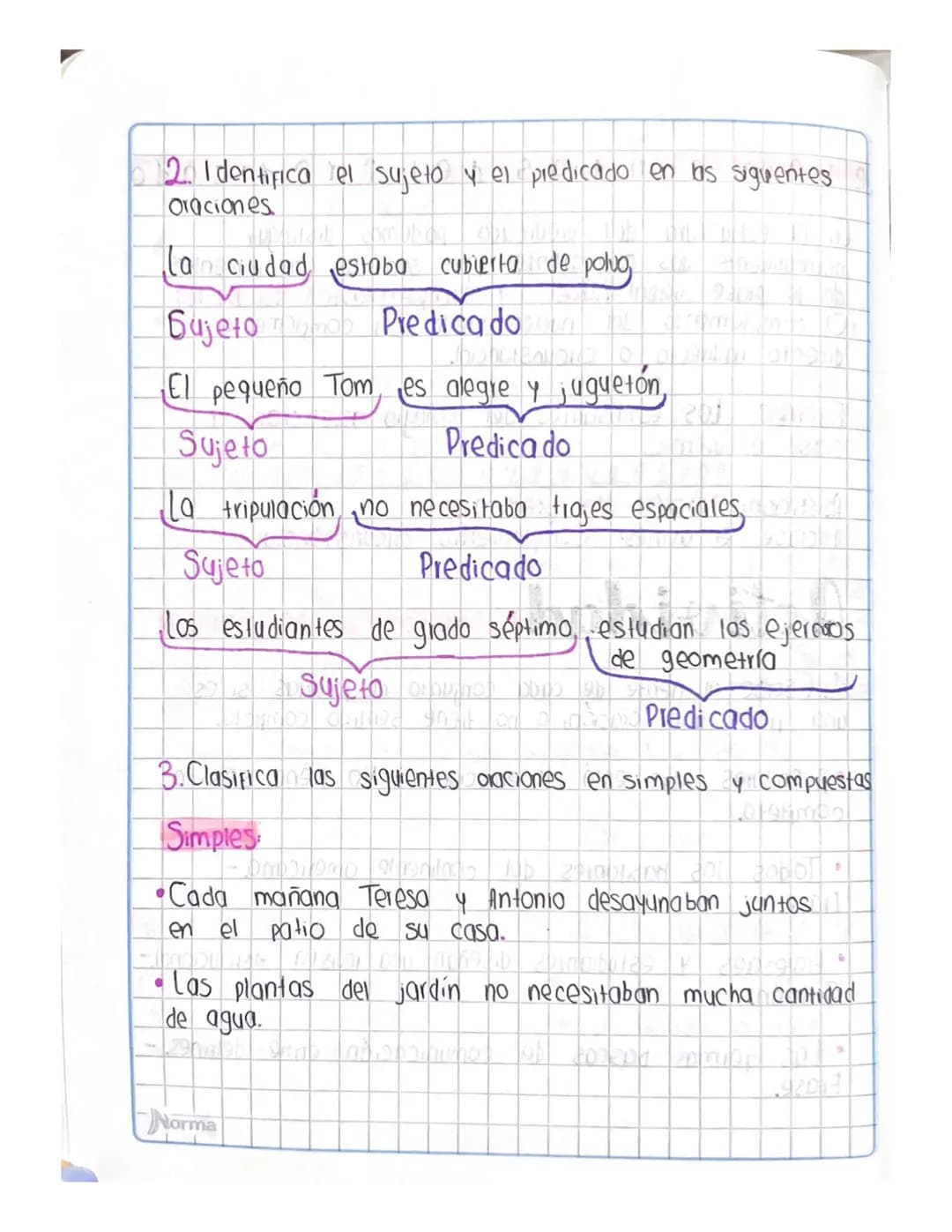 # estructura sei

* sujeto y predicado

★

★

★

★

predicado

★

Las oraciones tienen en común estar conformada básica-
mente por dos Frase