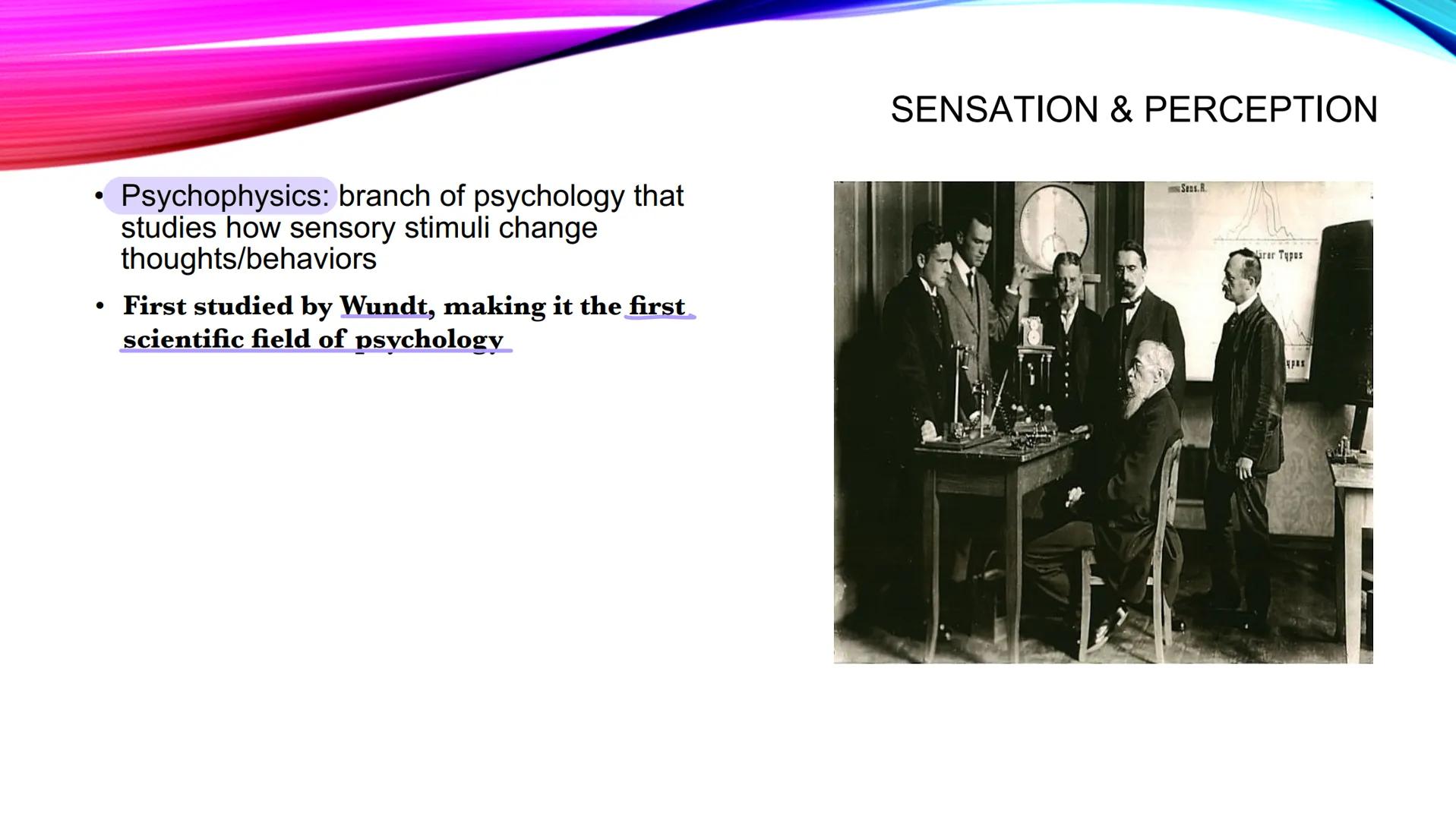 UNIT 3: SENSATION AND

PERCEPTION - Sensation: the process, through which, 
sensory organs/receptor cells detect sensory
stimuli
- After sen