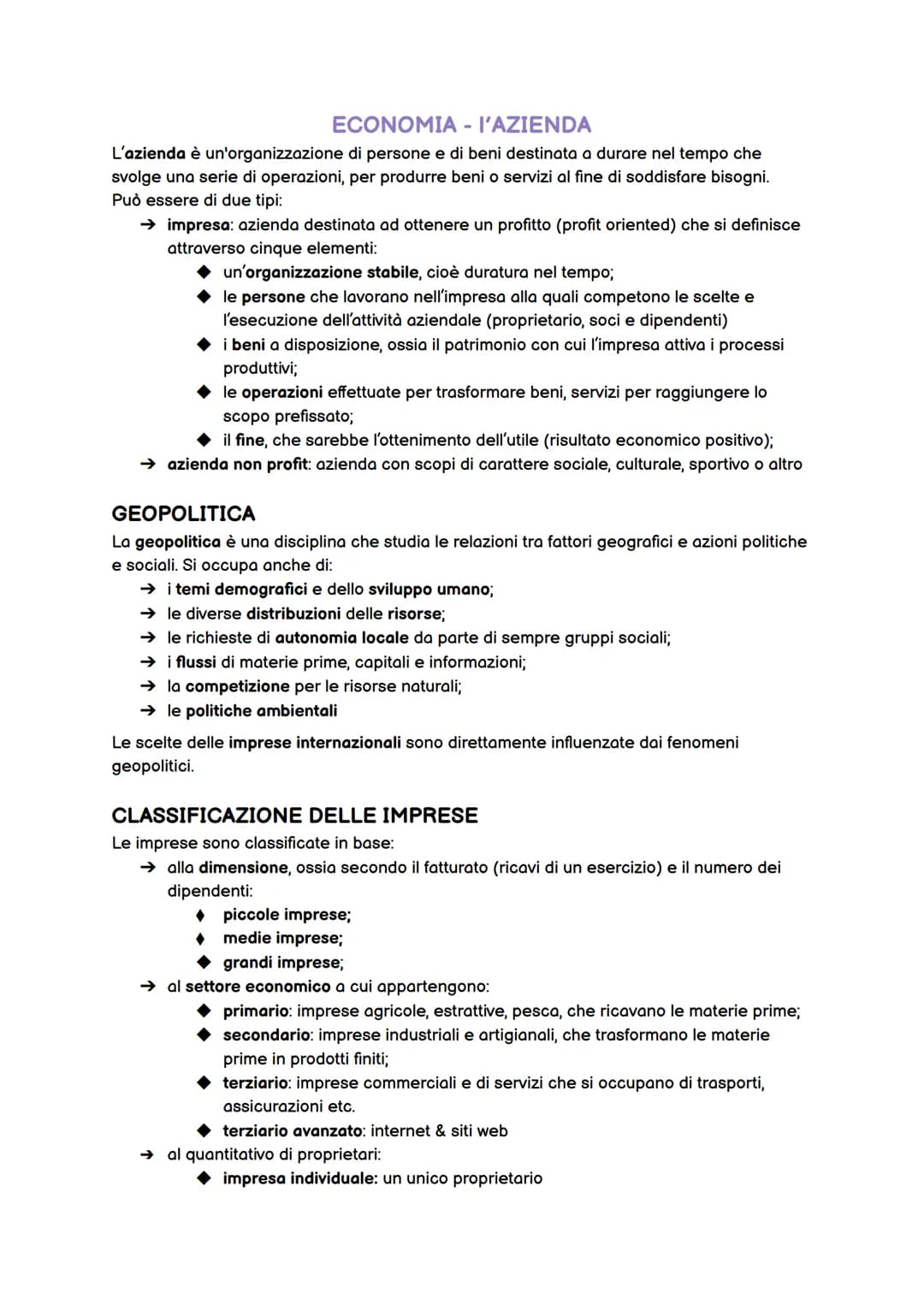 # ECONOMIA - I'AZIENDA

L'azienda è un'organizzazione di persone e di beni destinata a durare nel tempo che
svolge una serie di operazioni, 