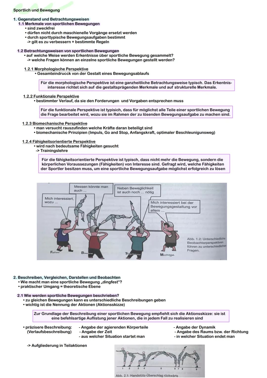 # BEWEGUNGSLEHRE # Sportlich und Bewegung

1. Gegenstand und Betrachtungsweisen

1.1 Merkmale von sportlichen Bewegungen

• sind zweckfrei

