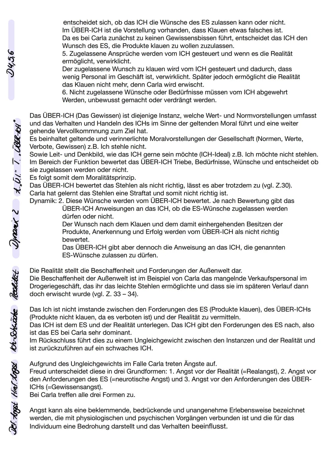 # FACHAUFSATZ ZUM INSTANZENMODELL NACH FREUND ANHAND CARLA

Sigmund Freud begründete die Instanzen der Persönlichkeit, die Grundannahmen der