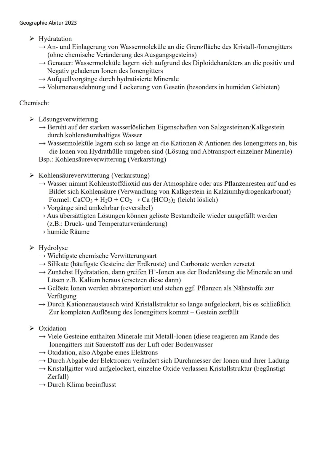 # Geographie Abitur 2023

GEOGRAPHY

Geographie Abitur 2023

Lernzettel Geographie Abitur 2023

Gliederung:

1.) System Erde

2.) Reliefsphä