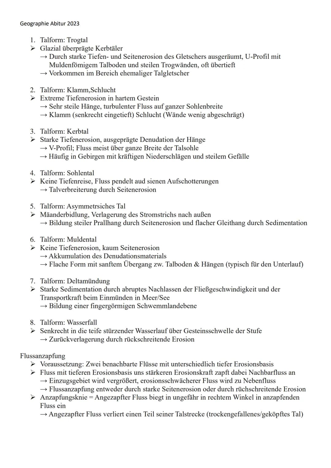 # Geographie Abitur 2023

GEOGRAPHY

Geographie Abitur 2023

Lernzettel Geographie Abitur 2023

Gliederung:

1.) System Erde

2.) Reliefsphä