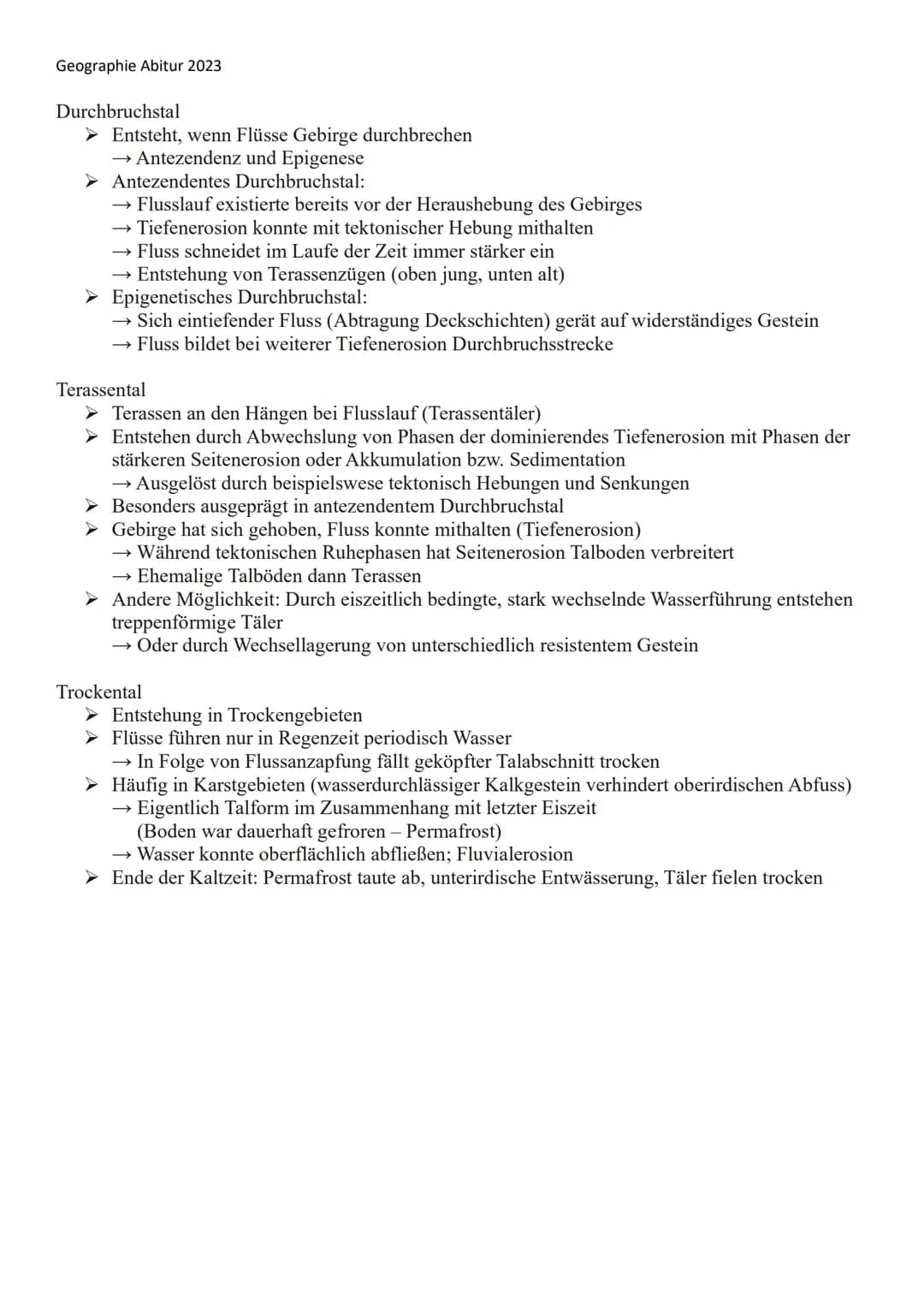 # Geographie Abitur 2023

GEOGRAPHY

Geographie Abitur 2023

Lernzettel Geographie Abitur 2023

Gliederung:

1.) System Erde

2.) Reliefsphä