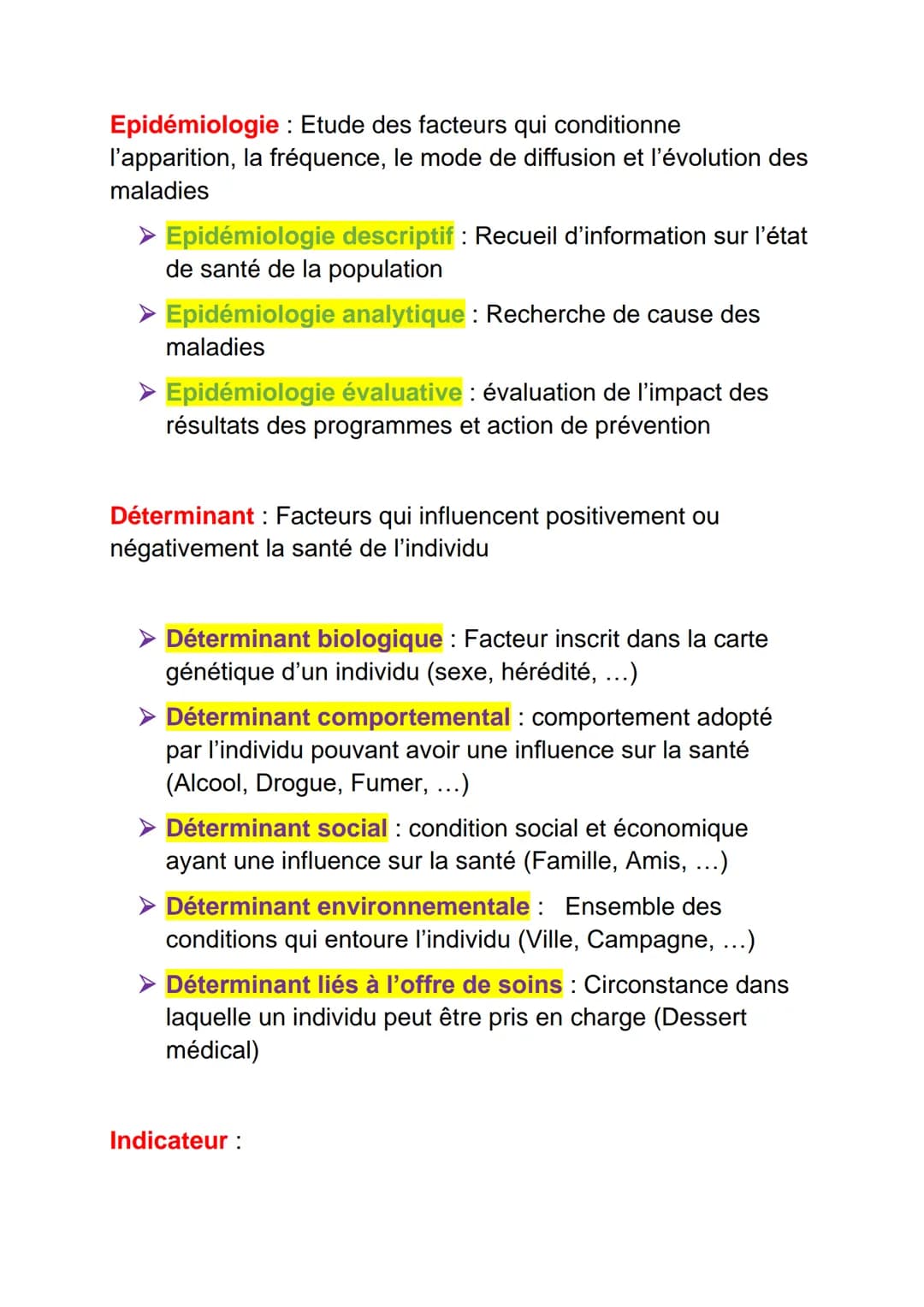 # SANITAIRE

Santé selon l'OMS: Etat complet de bien-être physique,
mental et social et qui ne consiste pas seulement à l'absence
de maladie