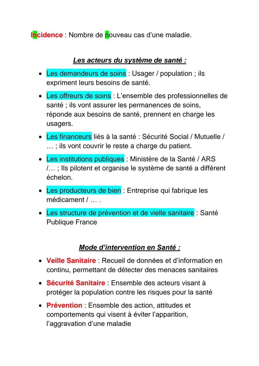 # SANITAIRE

Santé selon l'OMS: Etat complet de bien-être physique,
mental et social et qui ne consiste pas seulement à l'absence
de maladie