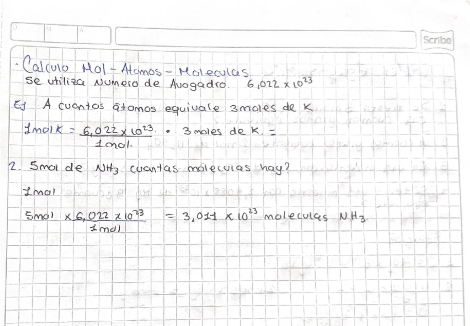 Scribe
# Calculos Estequiometricos. Lio
*   Calculos mol - mol.
    Si se conoce la cantidad de moles de la reacción
    Se puede saber la c