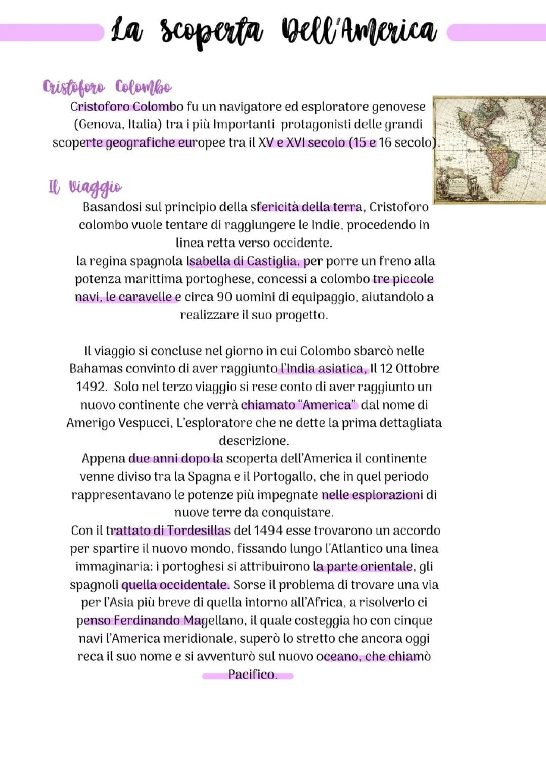 # La scoperta Dell'America

Cristoforo Colombo

Cristoforo Colombo fu un navigatore ed esploratore genovese
(Genova, Italia) tra i più Impor